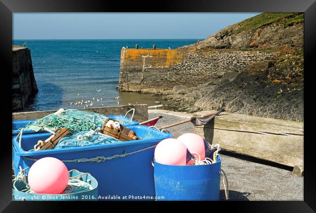 The Harbour Entrance Porthgain Pembrokeshire Wales Framed Print by Nick Jenkins