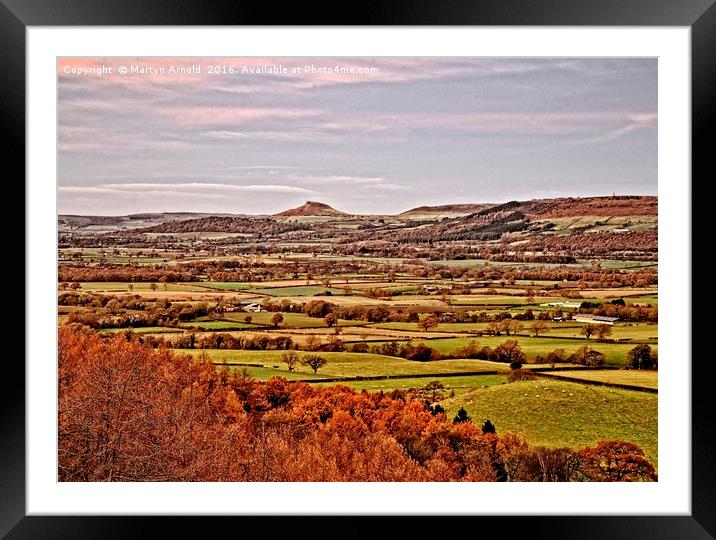 Roseberry Topping and Yorkshire Landscape Framed Mounted Print by Martyn Arnold