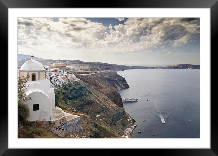 Cliff top view Framed Mounted Print by Stephen Mole