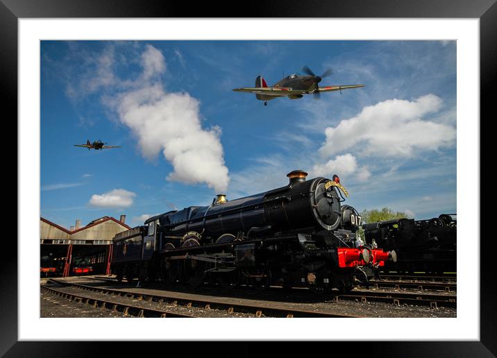 Hurricanes beating up a goods yard Framed Mounted Print by Oxon Images