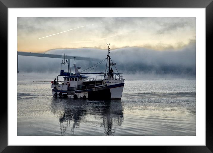 A cold start for the Fishermen Framed Mounted Print by Grant Lewis
