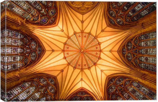 York Minster - Chapter House Canvas Print by Martin Williams