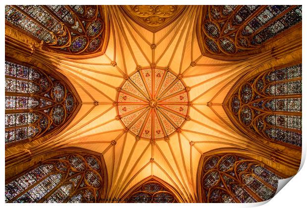 York Minster - Chapter House Print by Martin Williams