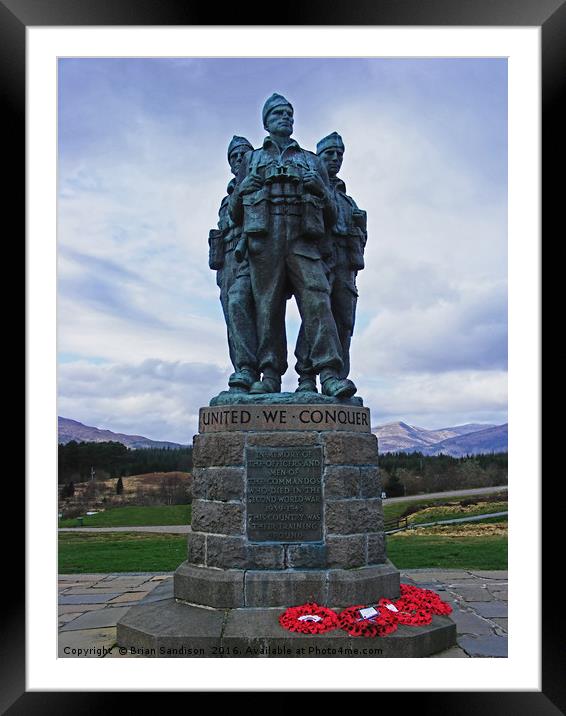 Commando Memorial Framed Mounted Print by Brian Sandison