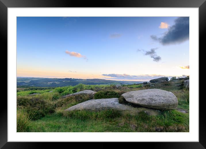 Peak District Stones  Framed Mounted Print by chris smith