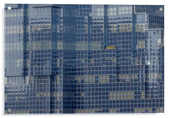 Modern office building background  Acrylic by chris smith