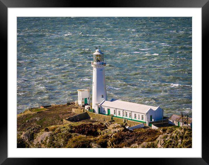 South Stack Lighthouse Framed Mounted Print by Colin Allen