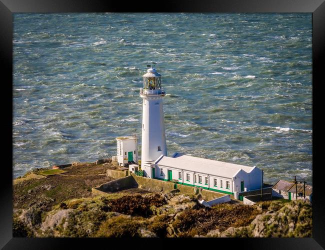 South Stack Lighthouse Framed Print by Colin Allen