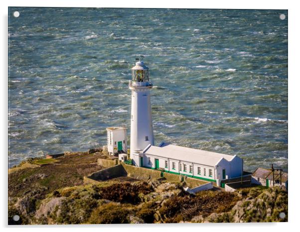 South Stack Lighthouse Acrylic by Colin Allen