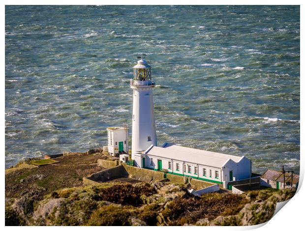 South Stack Lighthouse Print by Colin Allen