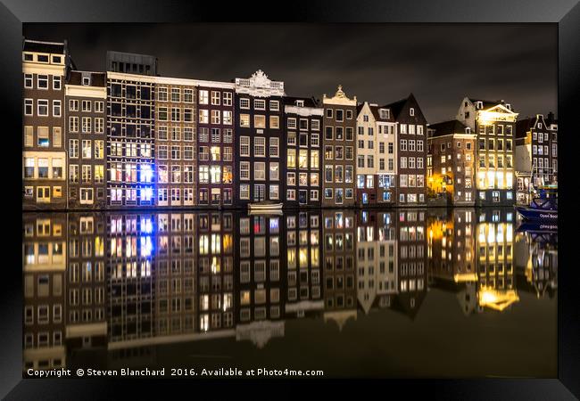 Amsterdam boat station  Framed Print by Steven Blanchard