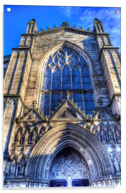 St Giles Cathedral Edinburgh Scotland Acrylic by David Pyatt