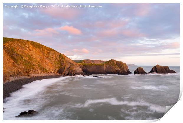 Hartland Quay Sunset Print by Daugirdas Racys