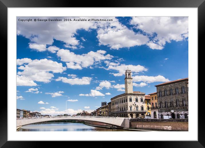 Over the Arno Framed Mounted Print by George Davidson