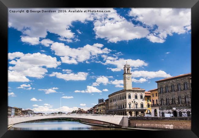 Over the Arno Framed Print by George Davidson
