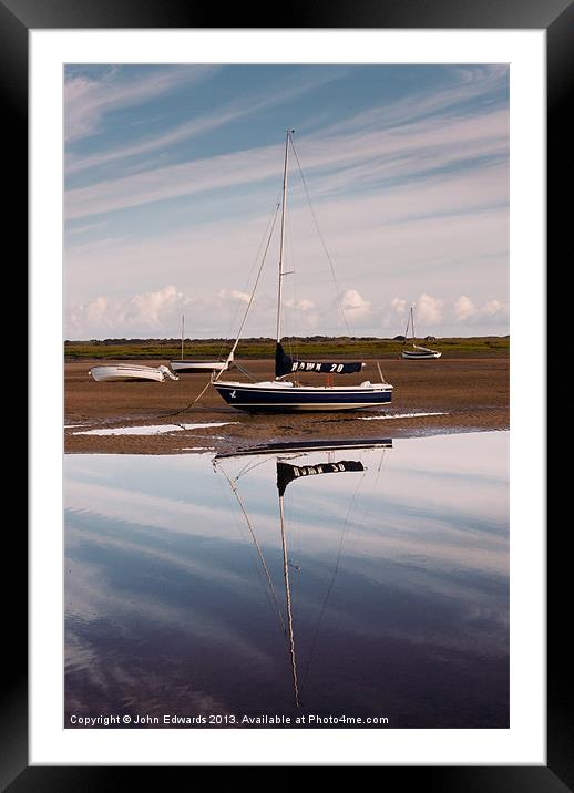 Hawk 20 at Brancaster Staithe Framed Mounted Print by John Edwards
