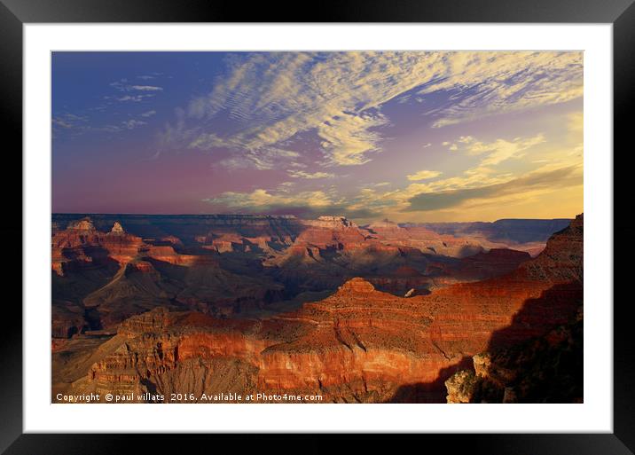 The Grand Canyon Framed Mounted Print by paul willats