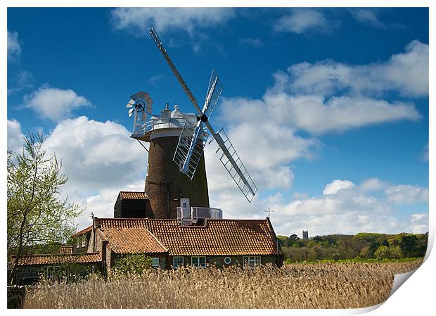 Cley Windmill Print by Robert Geldard