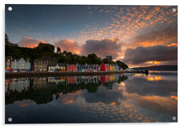 Tobermory Harbour, Island of Mull, Scotland Acrylic by Simon Booth