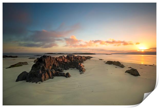 North beach, Iona, Scotland Print by Simon Booth