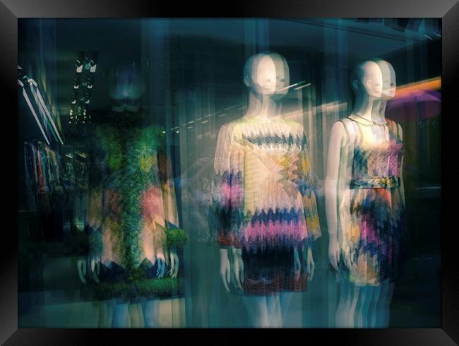 Abstract Mannequins in shop window Framed Print by Larisa Siverina