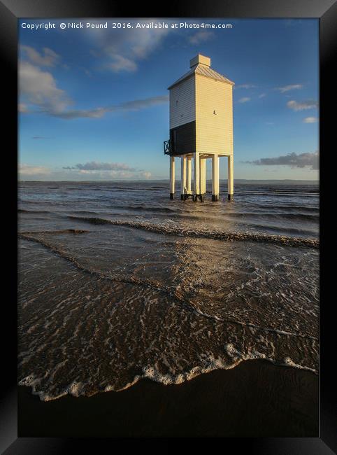 The Old Lighthouse at Berrow Framed Print by Nick Pound