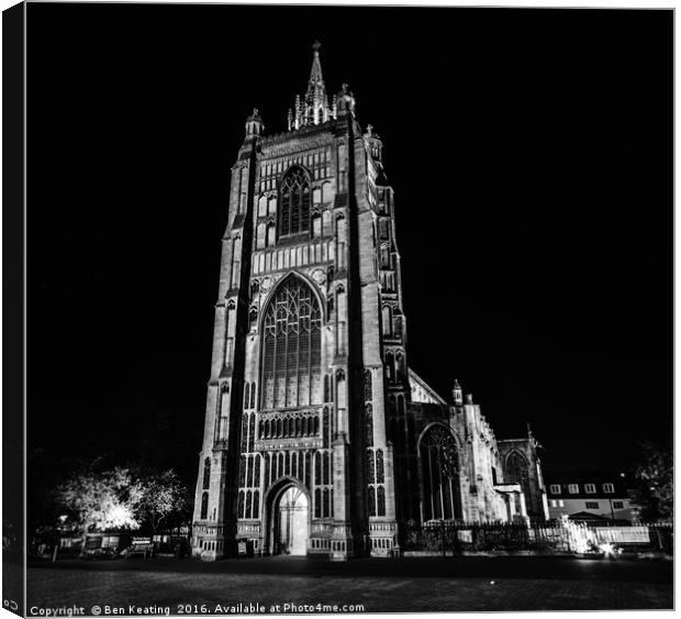 Norwich at Night Canvas Print by Ben Keating