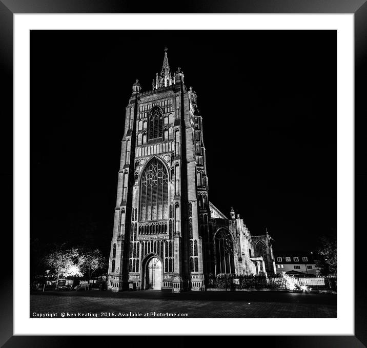 Norwich at Night Framed Mounted Print by Ben Keating