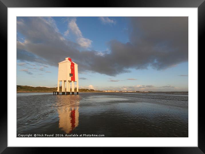The Old Wooden Lighthouse at Berrow Framed Mounted Print by Nick Pound