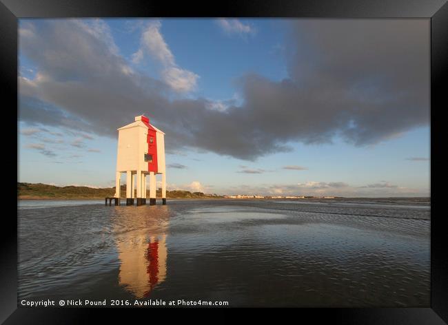 The Old Wooden Lighthouse at Berrow Framed Print by Nick Pound