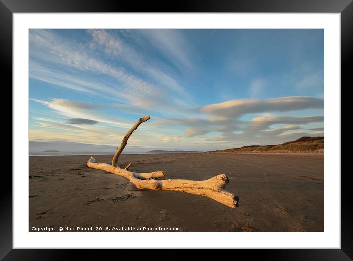 Driftwood Framed Mounted Print by Nick Pound
