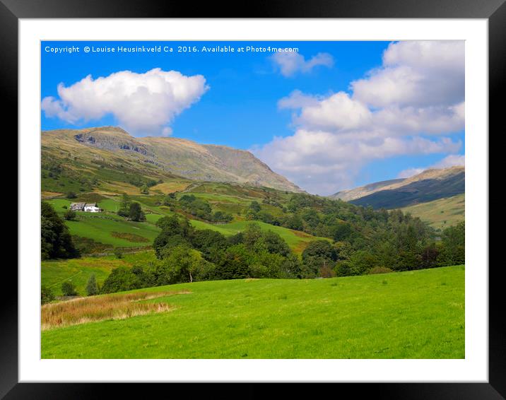 Kirkstone Pass and Red Screes from Ambleside, Lake Framed Mounted Print by Louise Heusinkveld