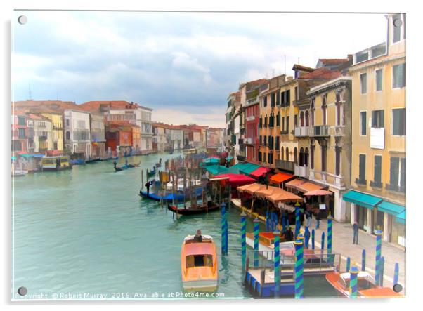 The View From Rialto Acrylic by Robert Murray
