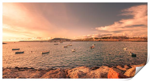 Playa Blanca sun goes down Print by Naylor's Photography