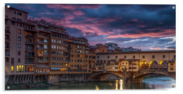 The Ponte Vecchio Acrylic by Paul Andrews