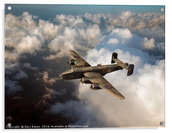 Handley Page Halifax above clouds Acrylic by Gary Eason