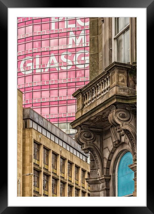 City of Glasgow Corner Scene Framed Mounted Print by Antony McAulay