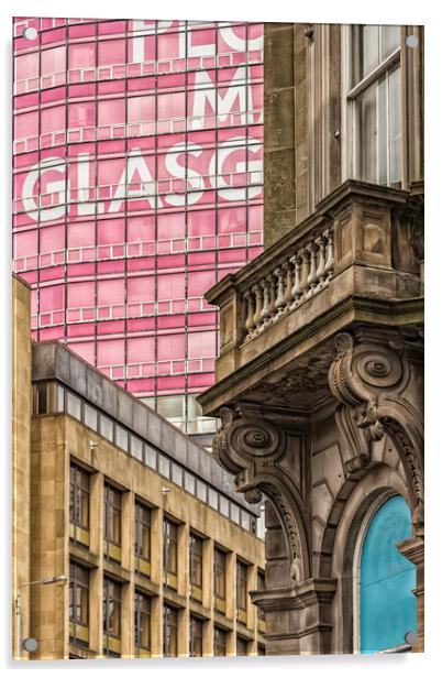 City of Glasgow Corner Scene Acrylic by Antony McAulay