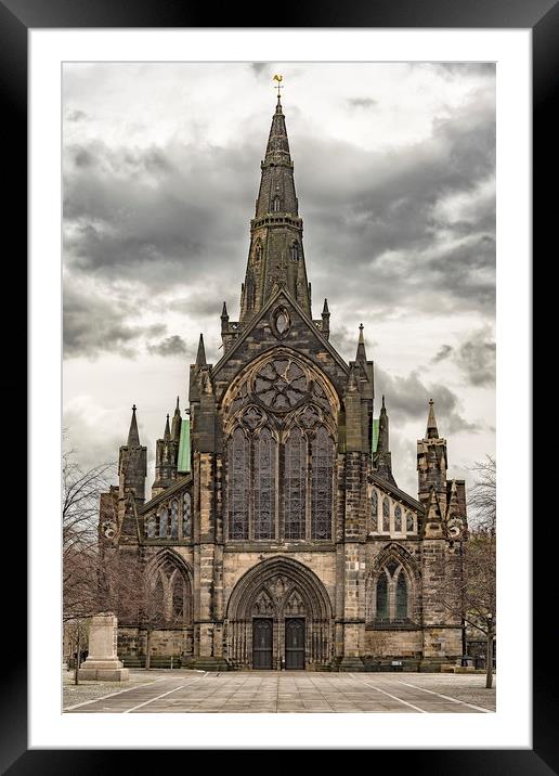 Glasgow Cathedral Front Facade Framed Mounted Print by Antony McAulay