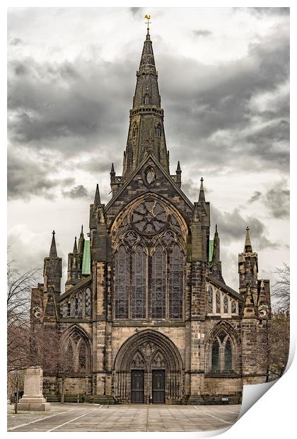 Glasgow Cathedral Front Facade Print by Antony McAulay