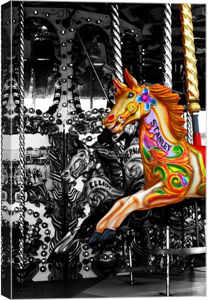 Carousel in isolation Canvas Print by Chris Day