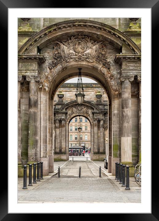 Glasgow City Chambers Side Entrance Framed Mounted Print by Antony McAulay