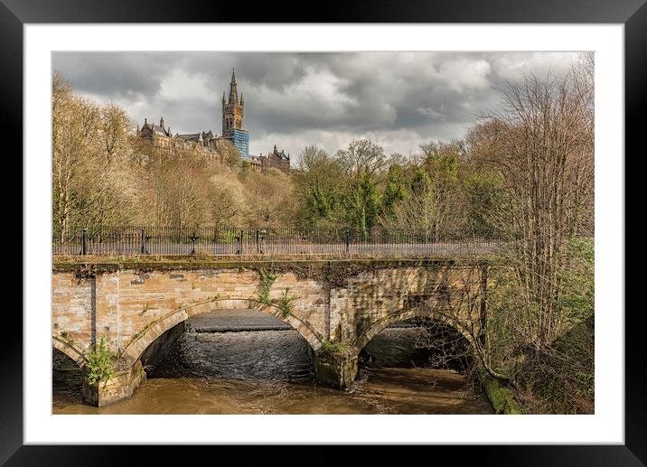 Glasgow River Kelvin Framed Mounted Print by Antony McAulay