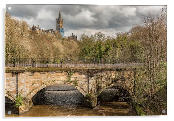 Glasgow River Kelvin Acrylic by Antony McAulay