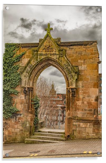 Glasgow Rottenrow Gardens Entrance Acrylic by Antony McAulay