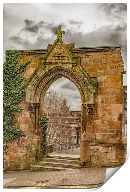 Glasgow Rottenrow Gardens Entrance Print by Antony McAulay