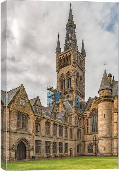 Glasgow University Belltower Canvas Print by Antony McAulay