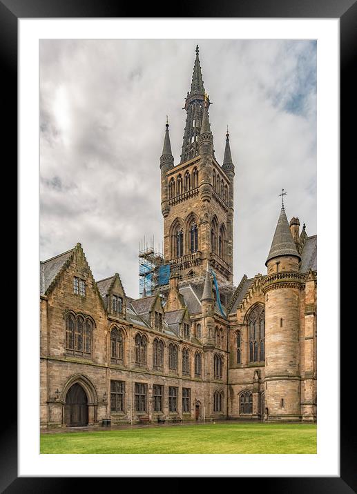 Glasgow University Belltower Framed Mounted Print by Antony McAulay