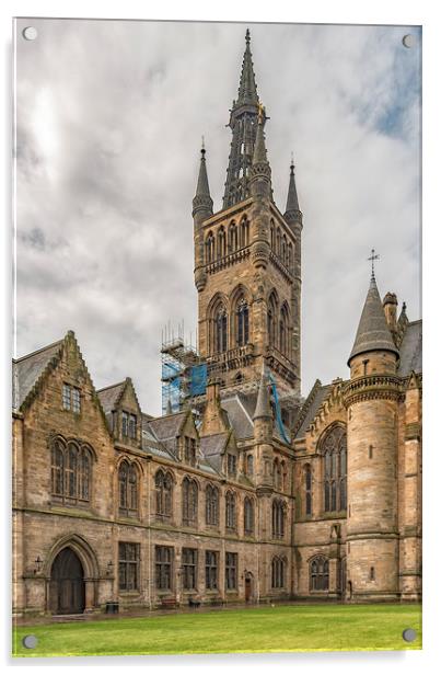 Glasgow University Belltower Acrylic by Antony McAulay