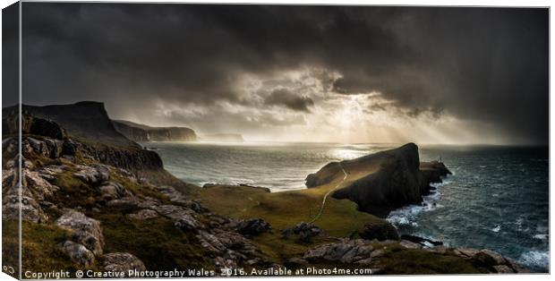 Neist Point autumn light, Isle of Skye Canvas Print by Creative Photography Wales